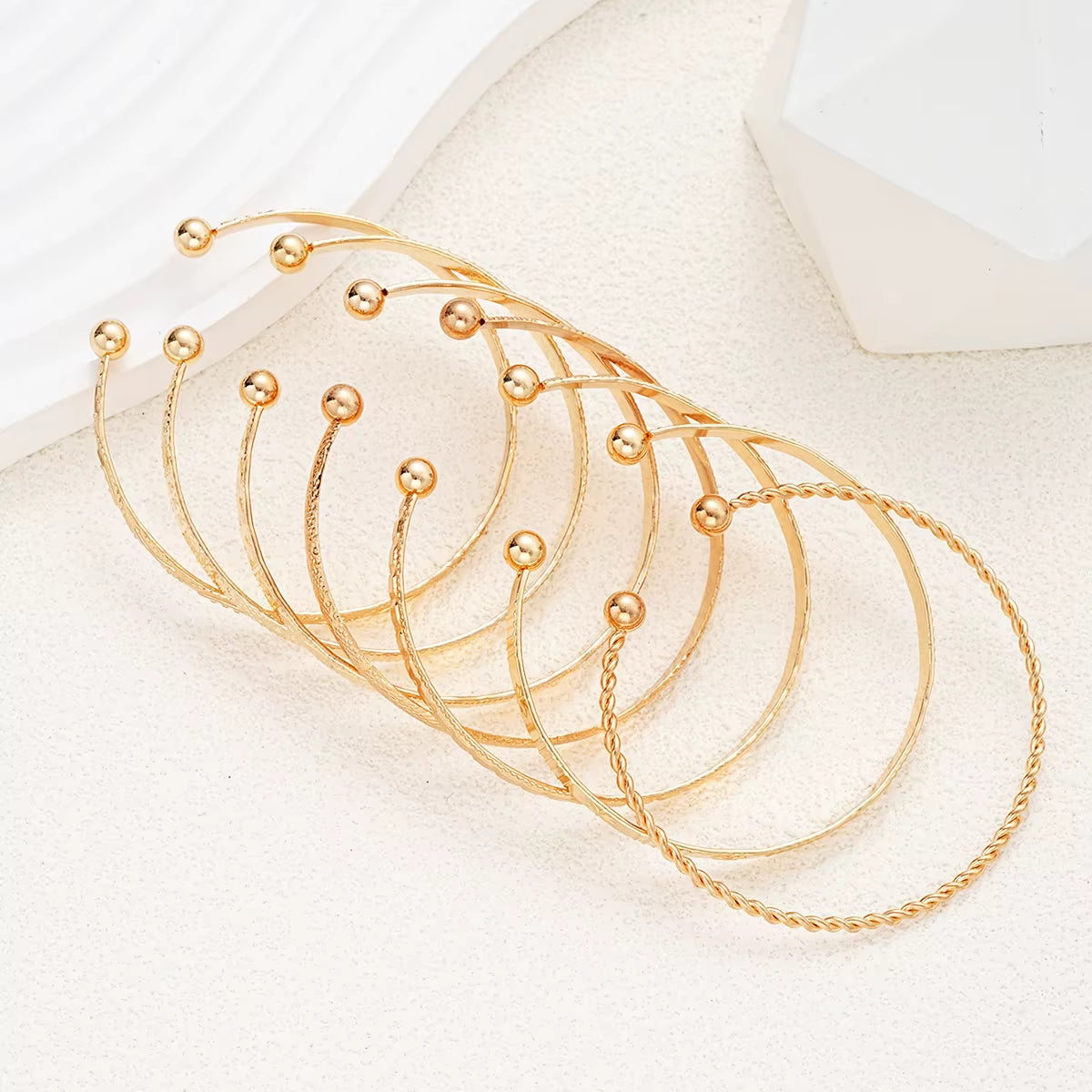 7- wonders Set of  Gold Bracelets for Women  2025