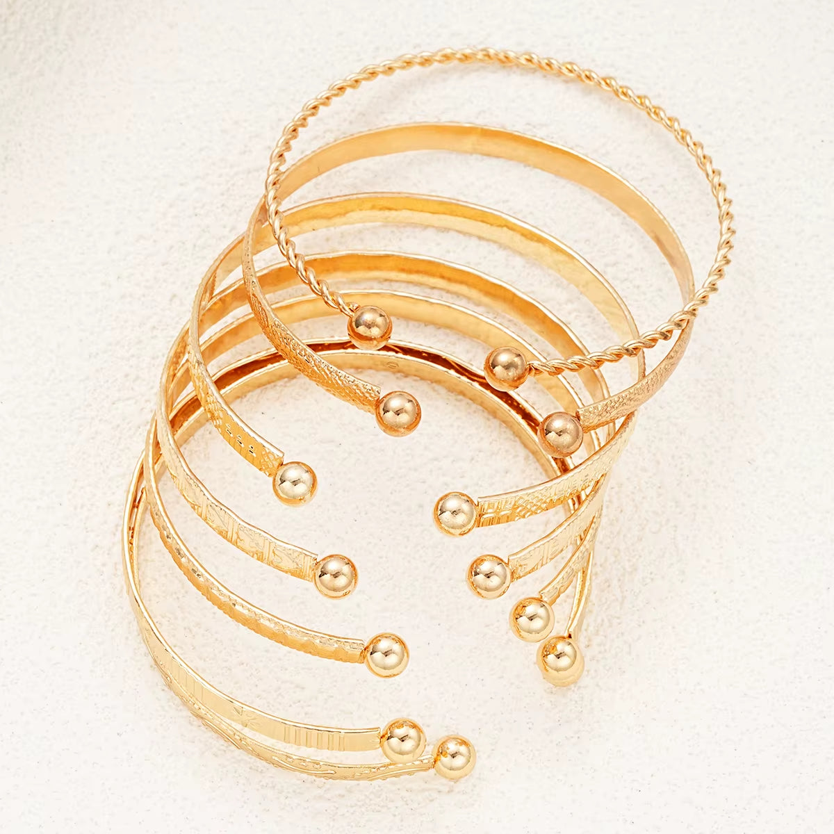 7- wonders Set of  Gold Bracelets for Women  2025