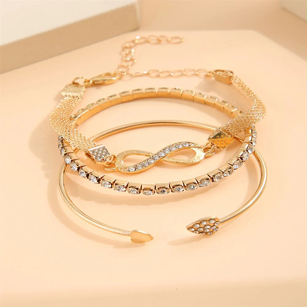 Vintage Crystal Rhinestone Bracelet Set 2025